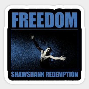 freedom shawshank redemption grunge Sticker